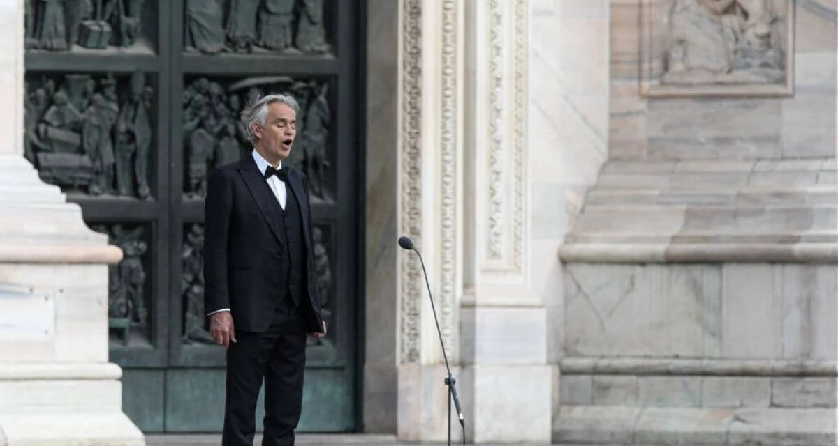 Opera star Andrea Bocelli gives blood for virus research