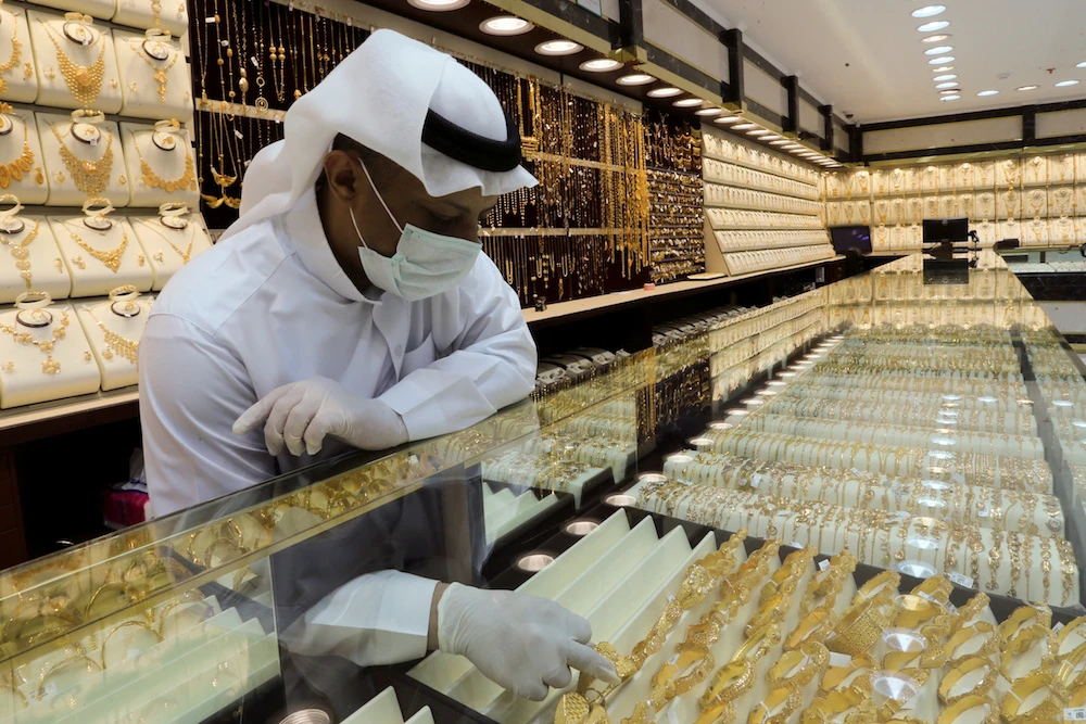 A Saudi jeweller in Riyadh during Ramadan. The government has offered guidance on getting economic activity in the Kingdom going again. (Reuters)