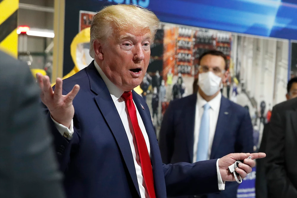 US President Donald Trump threatened Wednesday to shutter social media platforms after Twitter for the first time acted against his false tweets. (AP)