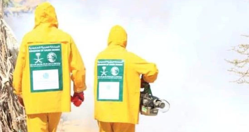 KSRelief will distribute 1,500 pumps to spray affected areas. (SPA)