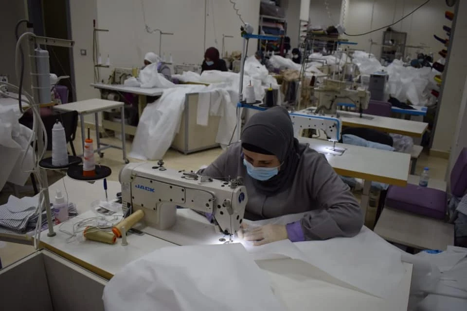 It was established in 1994 to manufacture fashion items, embroidery and linen, but today Machghal El Oum is dedicated to the production of protective suits to counter the coronavirus threat. (Supplied)