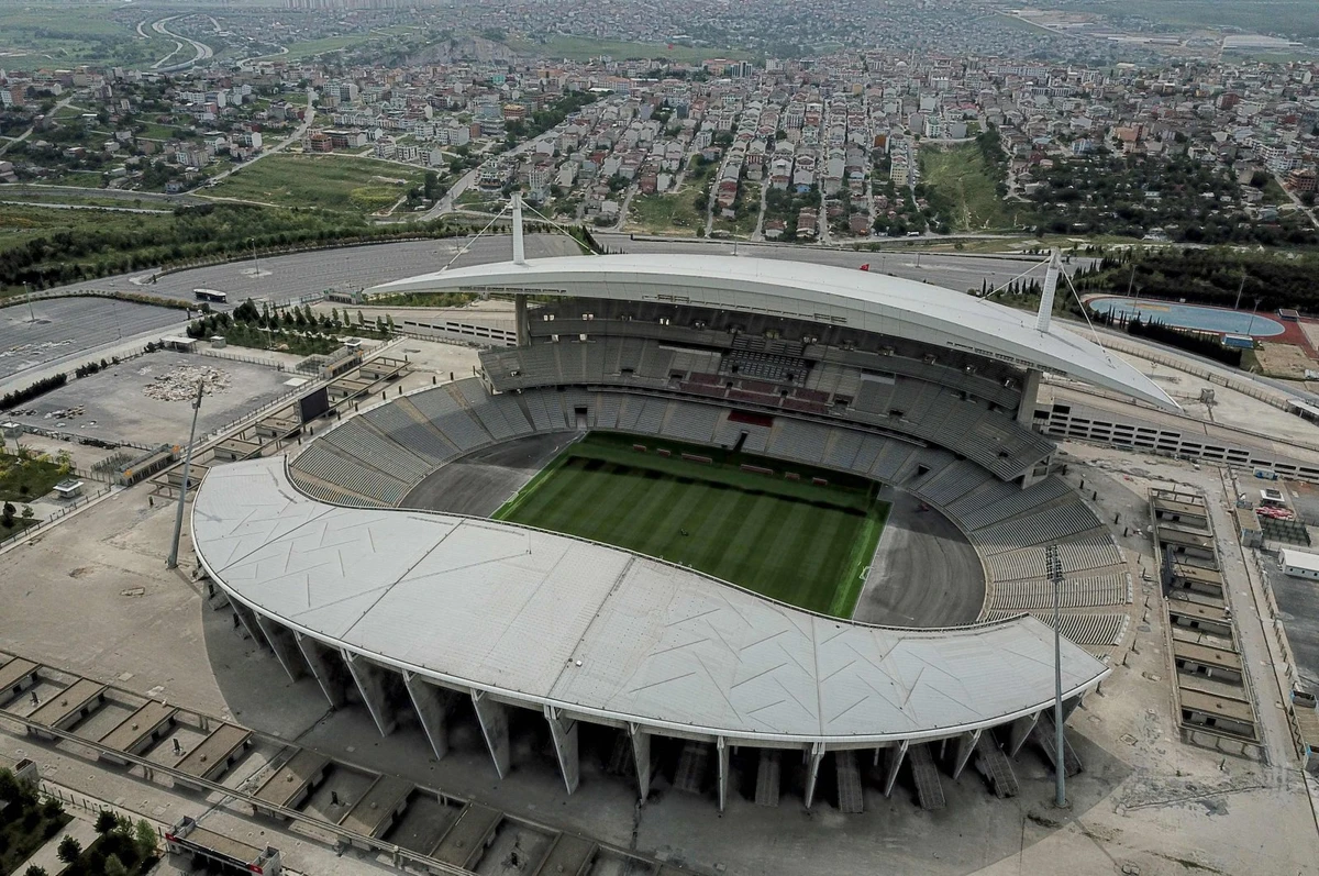 An aerial view shows Ataturk Olympic Stadium in Turkey's Istanbul, which had been selected to host the 2020 Champions League final. (AFP/File Photo)