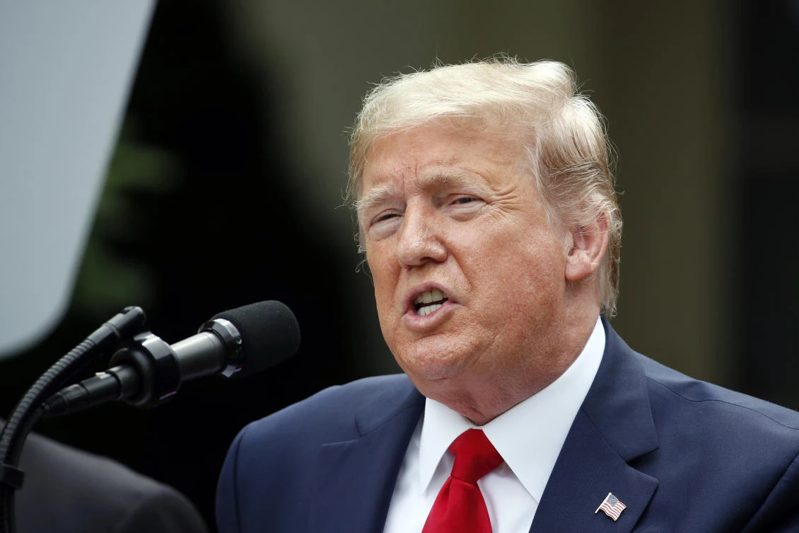 President Donald Trump speaks during a news conference in the Rose Garden of the White House, Friday, May 29, 2020, in Washington. (AP)