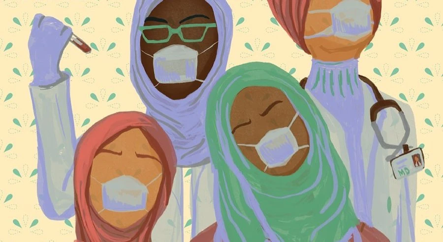 Minnesota fashion designer Hilal Ibrahim has set out to design a sanitary head scarf that can be easily washed and safely reused. (Instagram)