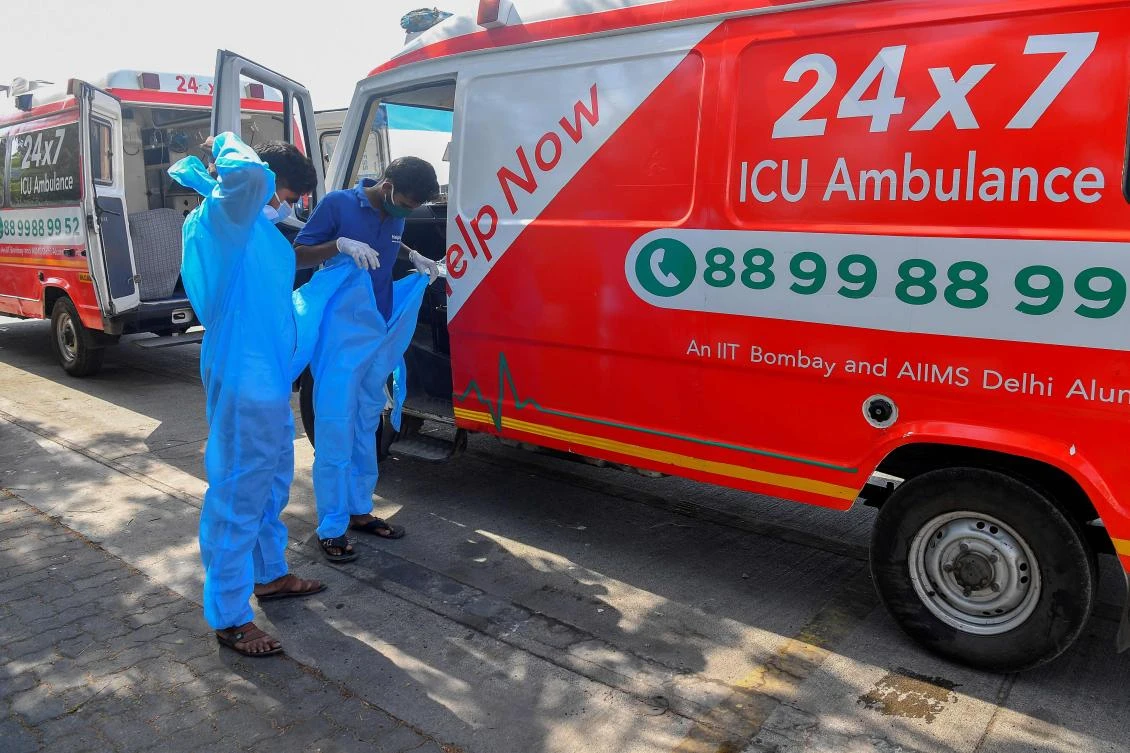 Before the coronavirus pandemic, HelpNow received around 800 calls a month and charged anything between 600 rupees ($8) to 5,000 rupees just to cover costs. (AFP)