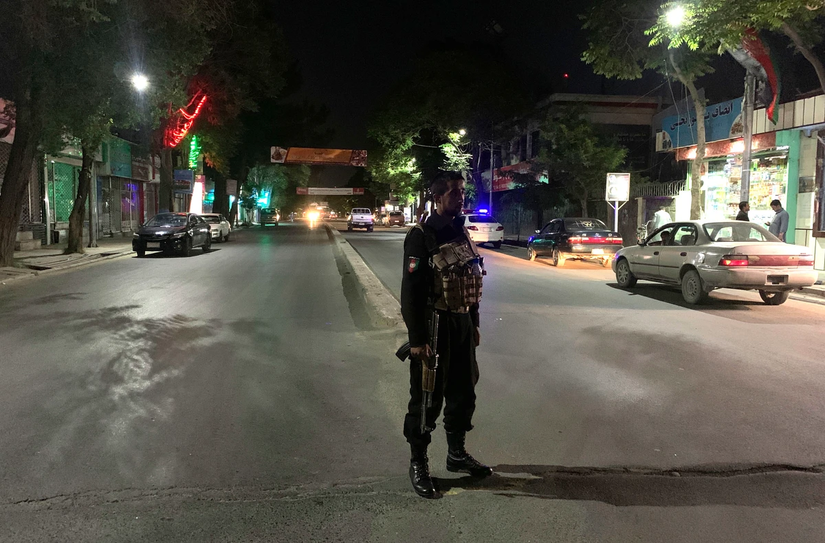 A spokesman for the Afghan interior ministry says the the attack has taken place inside the compound of Wazir Akber Khan Mosque on the Tuesday evening. (AP)