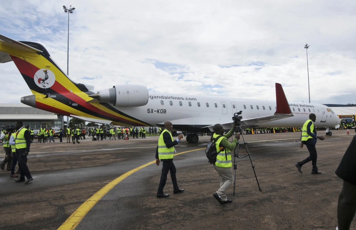Without solid state support while grappling with how to comply with new safety guidelines, Uganda Airlines ‘may as well go home,’ said Francis Babu, a former government minister. (AP)