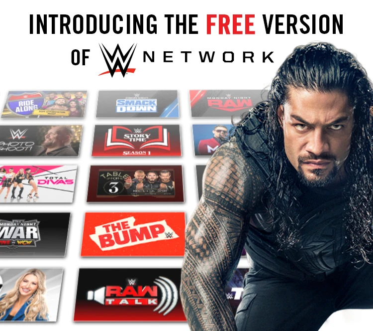The free version of the platform includes new shows, historical pay-per-view events, and other WWE content. (Supplied)