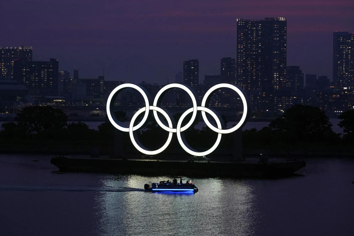 Tokyo city and Games organizers earlier held a series of events to mark the one-year countdown, including unveiling the newly designed medals. (AP)