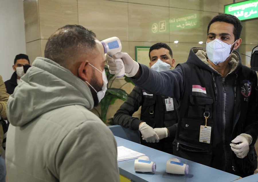 Egypt’s repatriation mission has returned 12,000 nationals since international travel was banned in March because of the outbreak. (File/AFP