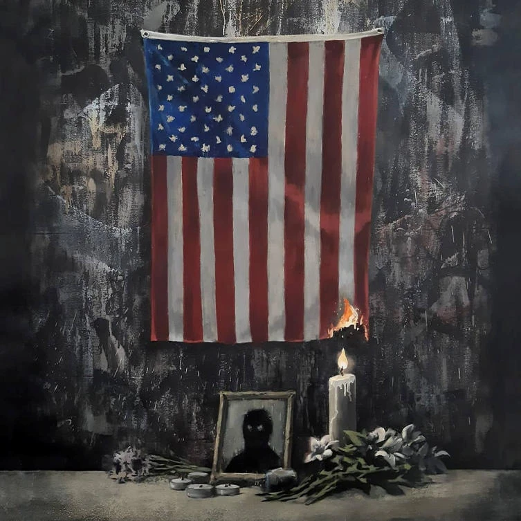 An artwork by Banksy is seen in this image obtained from his Instagram account on June 6, 2020. (Instagram/@banksy via Reuters)