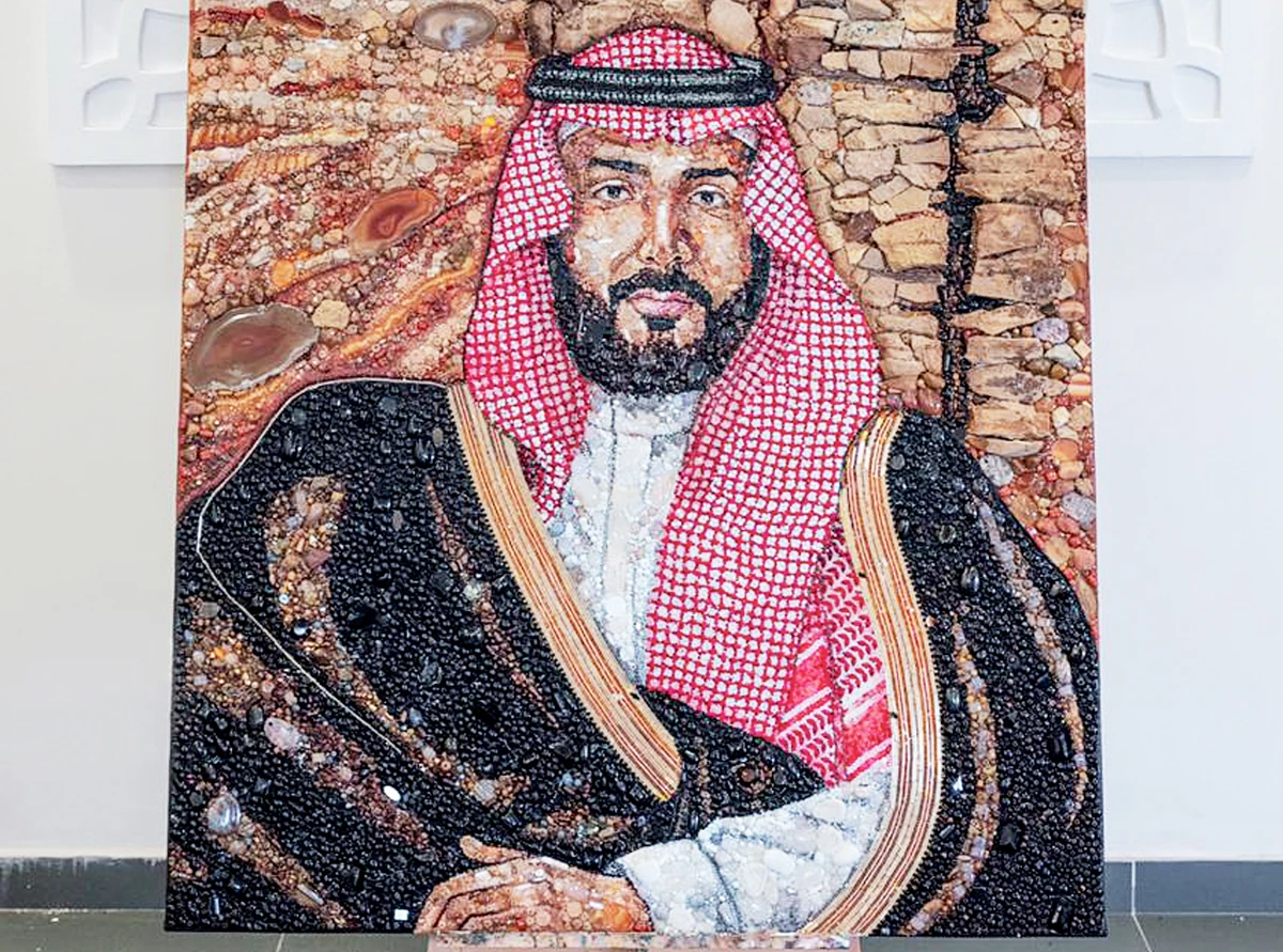 Sarah Al-Zaidi’s latest work is a portrait of Saudi Arabia’s Crown Prince Mohammed bin Salman. It took her nearly five months to finish. (Supplied)