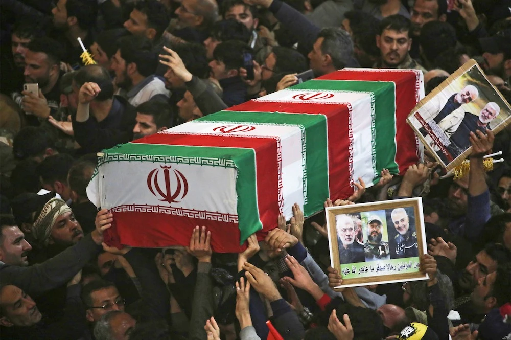 Qassem Soleimani was killed in a January US air strike. As head of the Qods Force, the Islamic Revolutionary Guards Corps’ (IRGC) expeditionary arm, Soleimani and his unit built a reputation for brutality in foreign theaters from Aleppo to Sanaa. (AFP/File Photo)