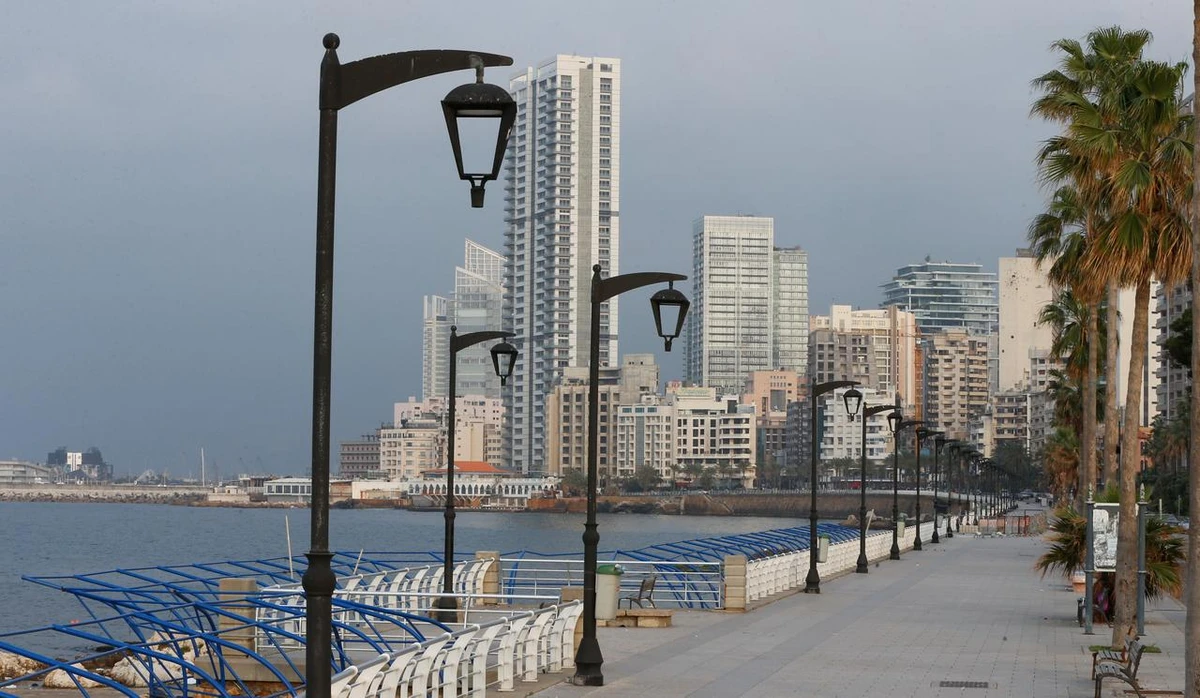Beirut’s Corniche after Lebanon declared a medical state of emergency as part of preventive measures against the spread of the coronavirus, in Beirut, Lebanon, March 15, 2020. (Reuters)