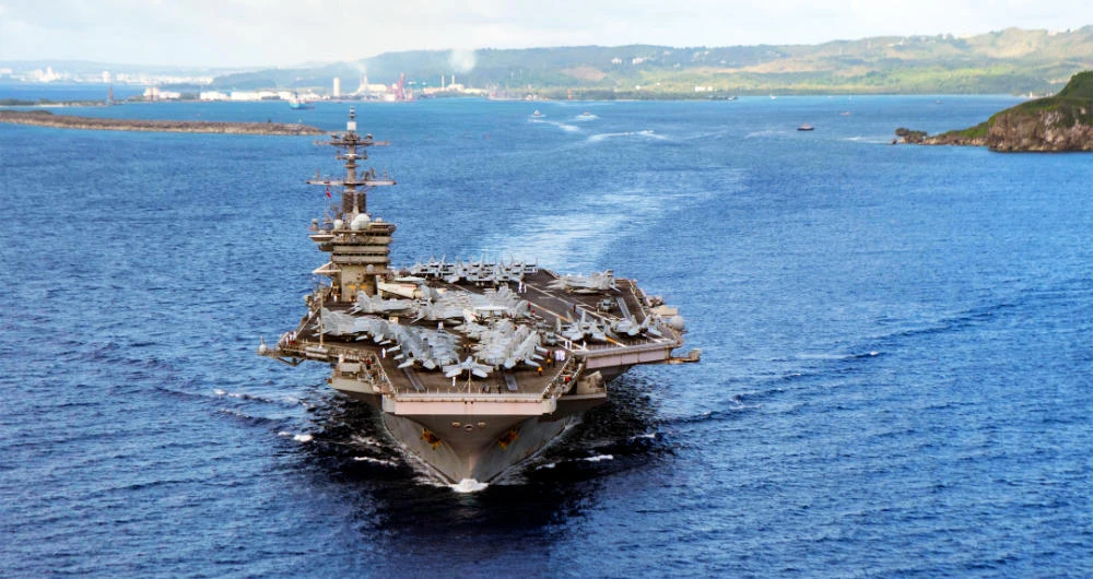 USS Theodore Roosevelt has returned to sea and is conducting military operations in the Pacific region. (AP)