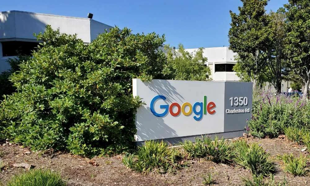 A sign is pictured outs a Google office near the company's headquarters in Mountain View, California, on May 8, 2019. (REUTERS/Dave Paresh/File Photo)