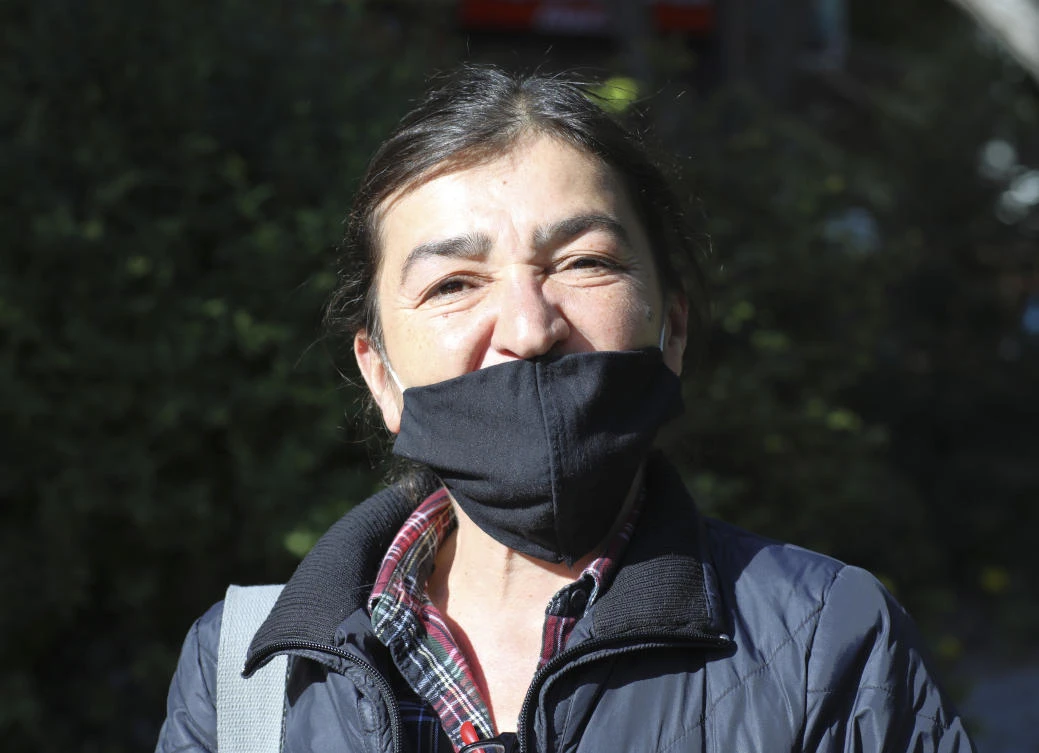 Muyesser Yildiz, the Ankara news editor for the OdaTV online news portal, was formally arrested on Thursday following her questioning. (AP)