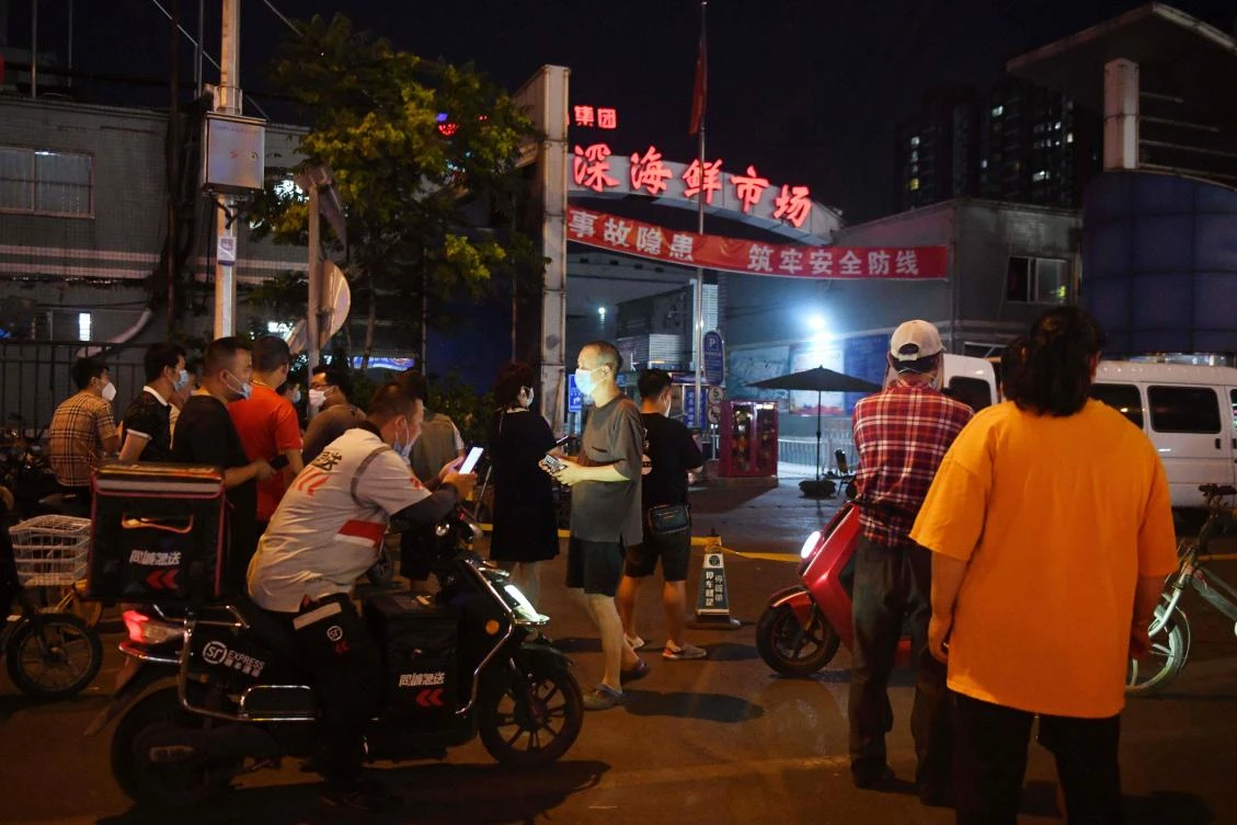 Beijing’s Xinfadi meat wholesale market and Jingshen seafood market, above, were closed on June 12, 2020 for disinfection after it emerged both were visited by two newly identified coronavirus patients. (AFP)