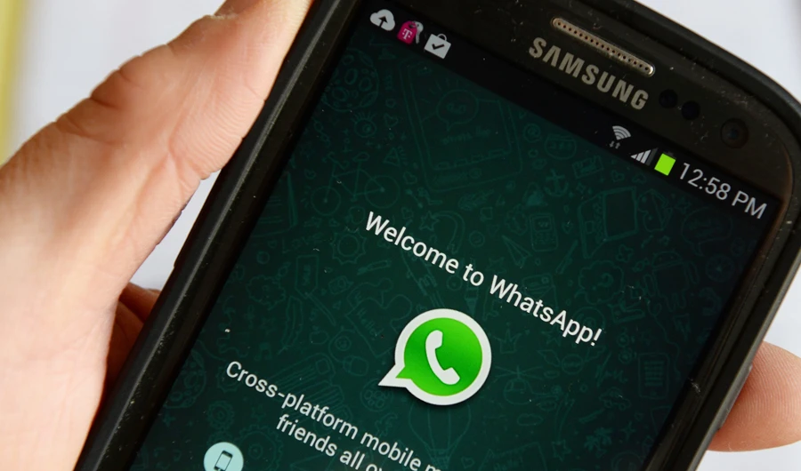 In this file photo taken on February 20, 2014 logo of WhatsApp. (AFP)