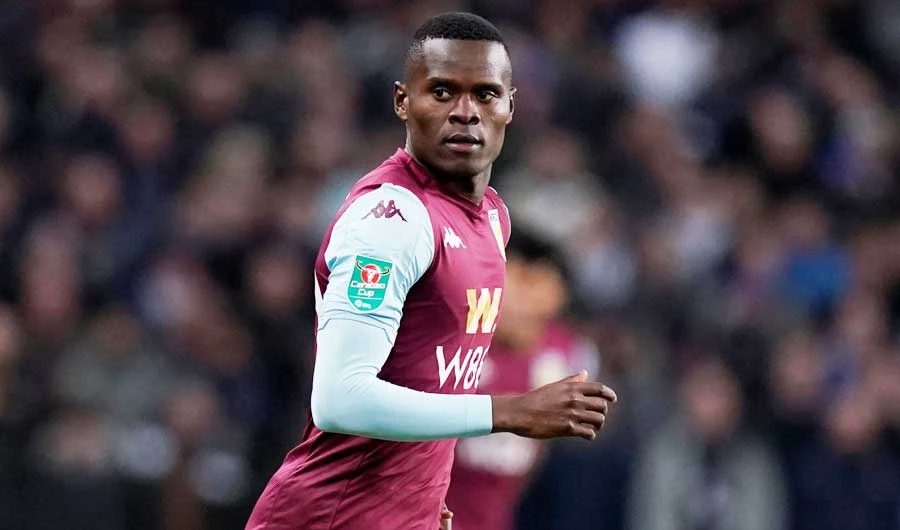 Aston Villa’s Mbwana Samatta. The club will play against Sheffield United on Wednesday, amid the coronavirus outbreak in Britain. (Reuters/File)