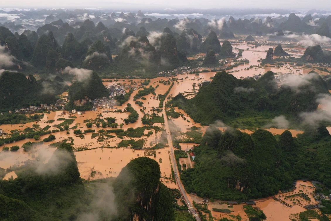 The government of Zunyi city, south of the metropolis of Chongqing, said Saturday that five had died and eight others were missing after fresh storms began late Thursday night. (AP)