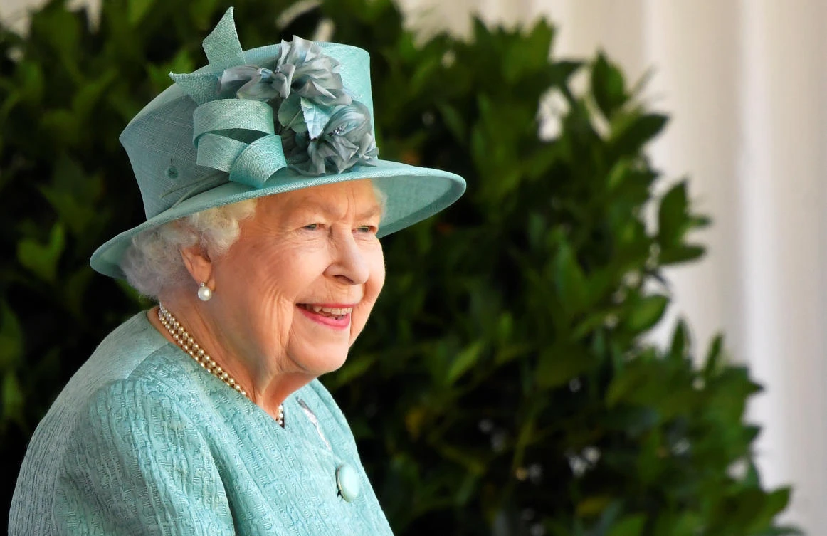 Britain's Queen Elizabeth attends a ceremony to mark her official birthday at Windsor Castle in Windsor, Britain, June 13, 2020. (Reuters)