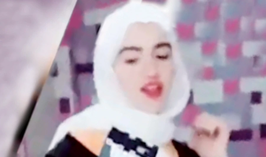 A screen grab of Haneen Hossam on the popular video sharing app Tiktok. (Supplied)