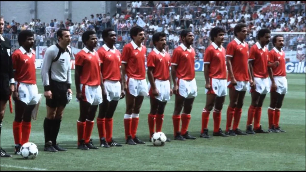 The Kuwait team that qualified for the 1982 World Cup in Spain, the first Gulf or Arab team from Asia to do so. (Screenshot: YouTube)