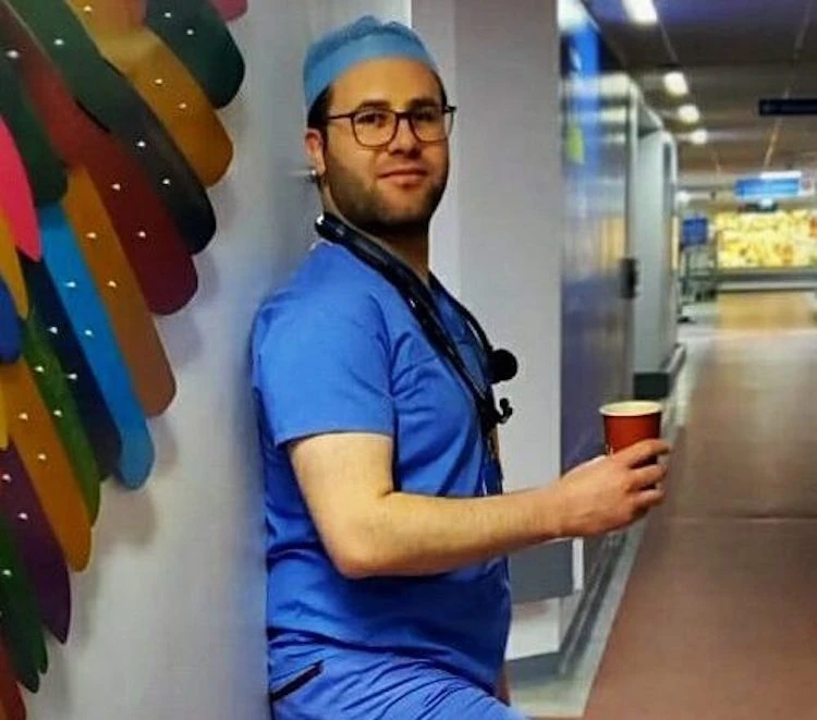 Dr. Mohamad Kajouj is one of a number of refugees working in British hospitals during the coronavirus pandemic. (Courtesy Mohamad Kajouj)