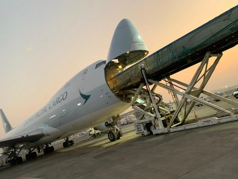 Hong Kong’s Cathay Pacific, one of the world’s biggest freight carriers, said last week that demand for medical supplies had softened in the latter half of May. (Courtesy Cathay Pacific Facebook)