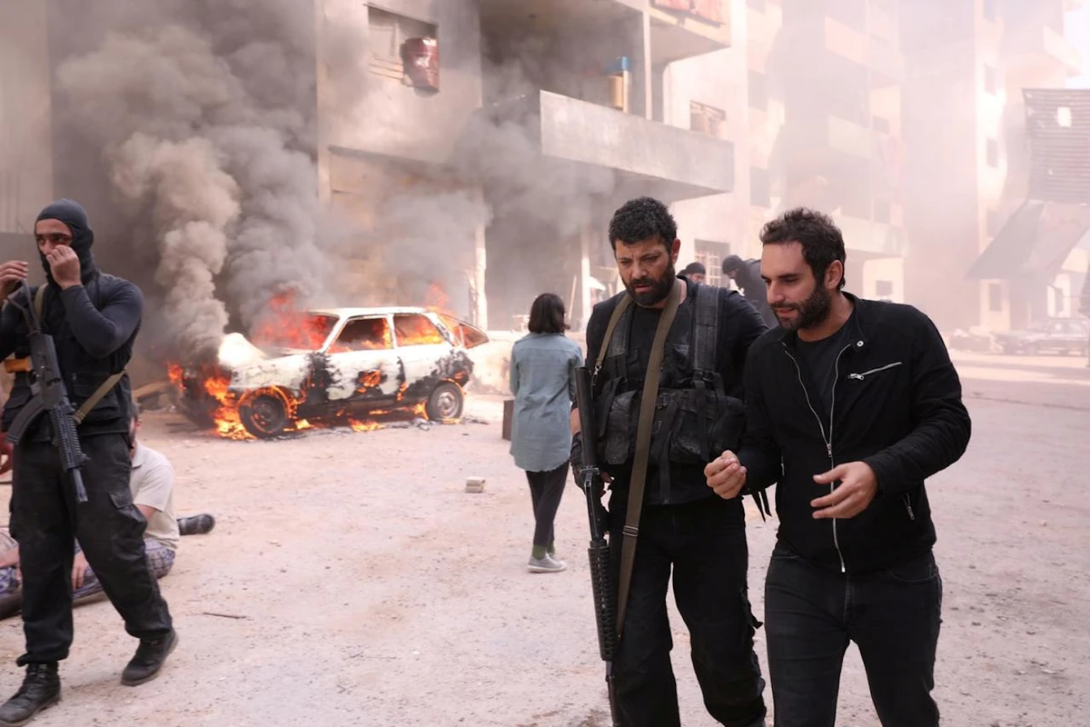 A view shows Lebanese film maker Jimmy Keyrouz on the set of the movie "Broken keys" in Biakout, Lebanon. (File/Reuters)