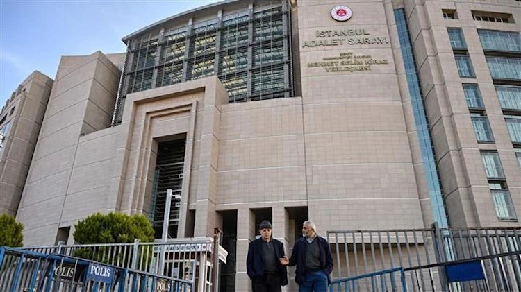 The four arrested men will face trial at an unspecified date. Above, the court house in Istanbul, Turkey, December 11, 2019. (AFP)
