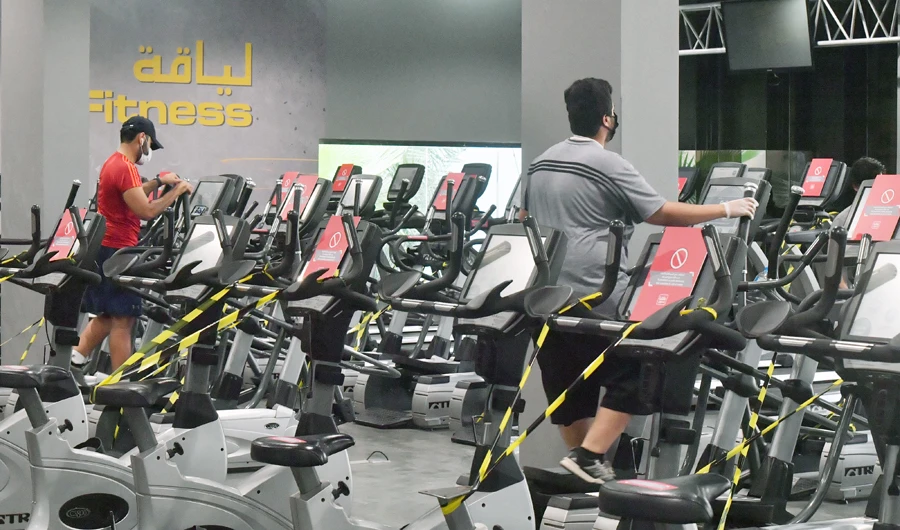 A fitness center in Hail. Coaches and gym owners across the Kingdom have been asked to ensure they have implemented safety measures against the spread of coronavirus disease. (SPA)