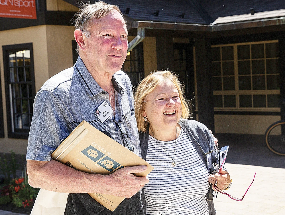 Don Graham, former publisher of The Washington Post, and his wife Amanda Bennett — who recently announced her resignation as director of The Voice of America — attend an event in the US state of Idaho. (File/AFP)