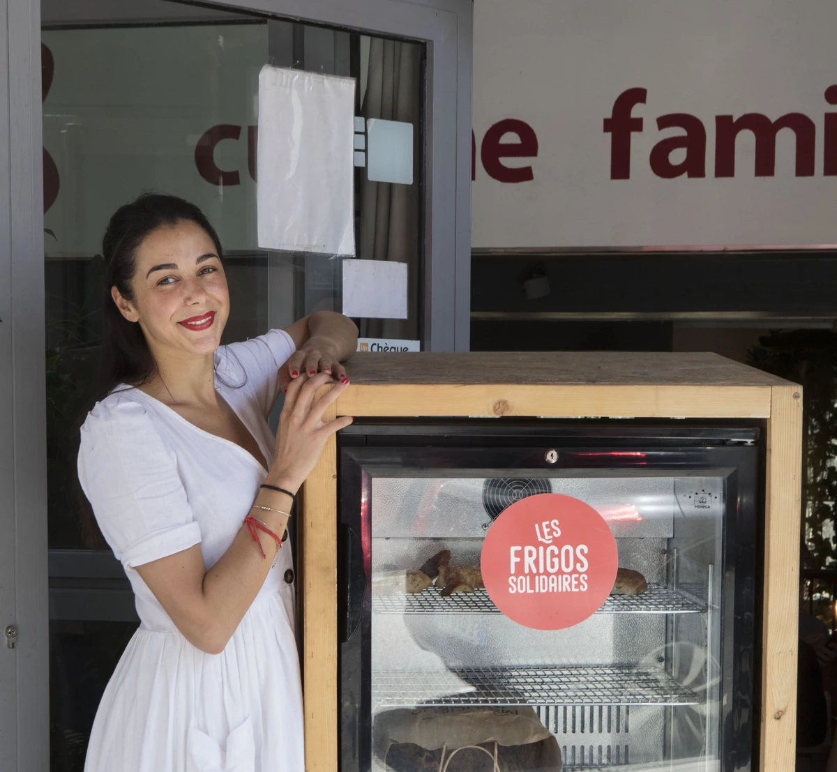 The founder behind the Les Frigos Solidaires association is French-Algerian restauranteur Dounia Mebtoul. (Supplied)