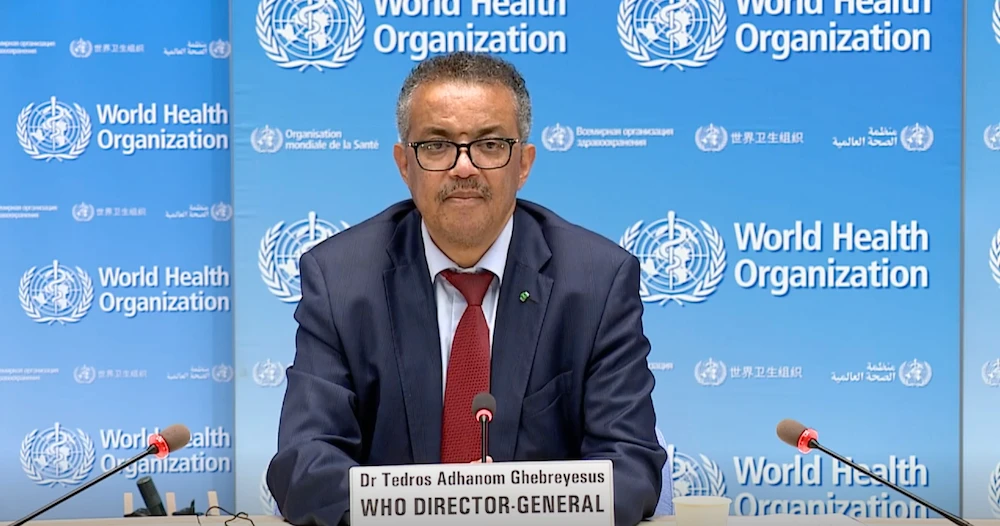 WHO Director-General, Dr. Tedros Adhanum, said the decision to limit hajj pilgrims is in accordance with the organization’s guidelines to reduce the risk of infection. (Screengrab)
