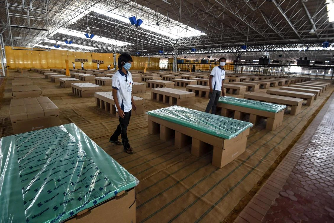 India turns to cardboard beds in coronavirus battle