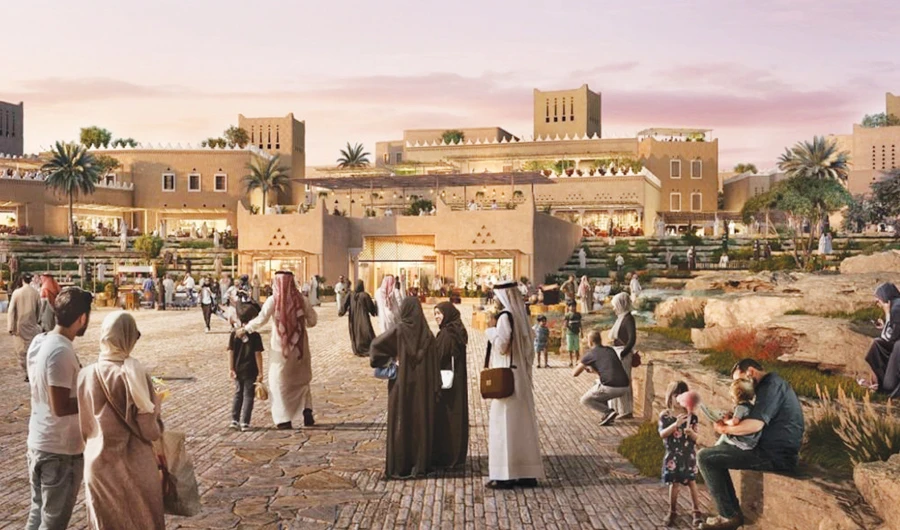 The SR64 billion Diriyah Gate Project will give the world a new destination for culture, lifestyle and it will become a mixed-use traditional urban community, home to over 100,000 tourists, guests, residents and students at a time. (SPA)