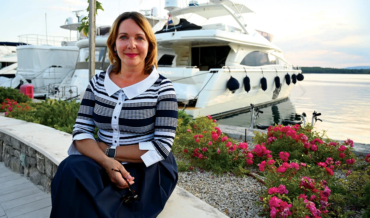 Renata Marevic, director of Marina Punat in Krk. Relaxation of travel restrictions within most EU nations has enabled the arrival of foreign guests to Croatia. (AFP)