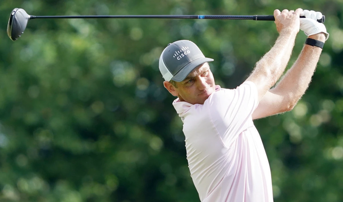 Brendon Todd in action during the third round of the Travelers Championship golf tournament at TPC River Highlands. (Reuters)