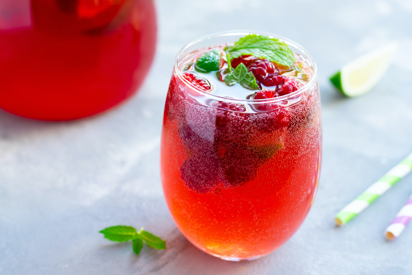 Raspberry vanilla soda