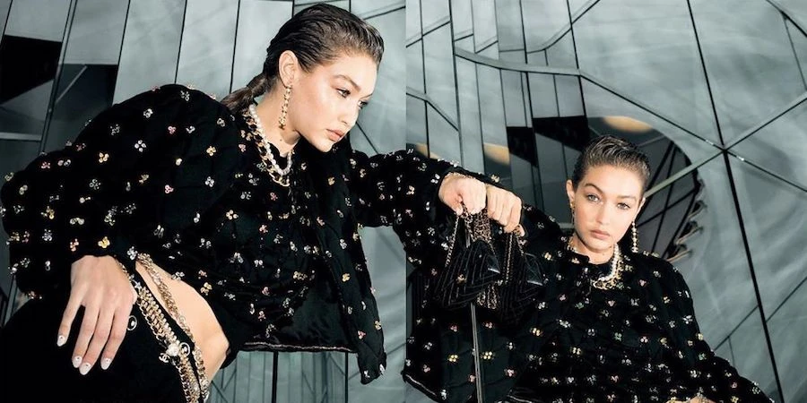 Gigi Hadid stars in the Chanel Pre-Fall 2020 campaign. Supplied