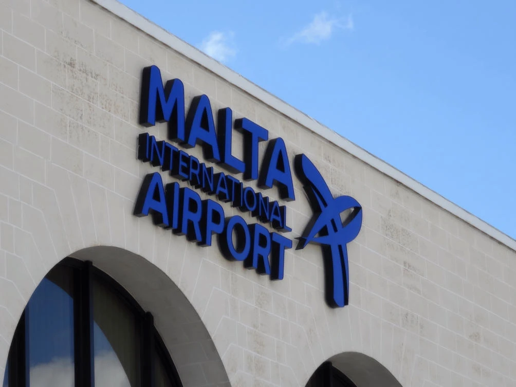 Social distancing will be enforced at Malta’s airport, all travelers will have to wear masks or visors inside the terminal and thermal cameras will be used to screen passengers. (Shutterstock)