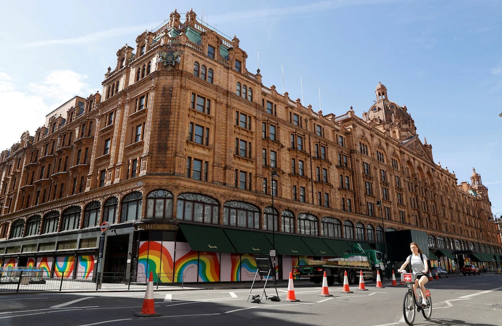 General view of Harrods department store in London, following the outbreak of the coronavirus disease (COVID-19), London, Britain. (File/Reuters)