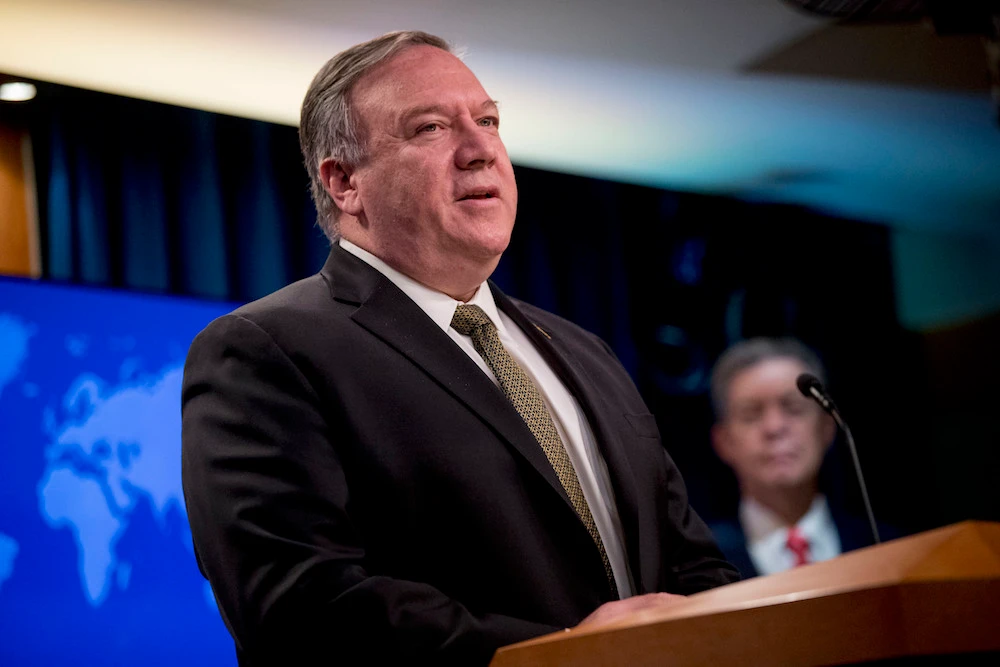 US Secretary of State Mike Pompeo speaks during a news conference at the State Department in Washington. (File/AP)
