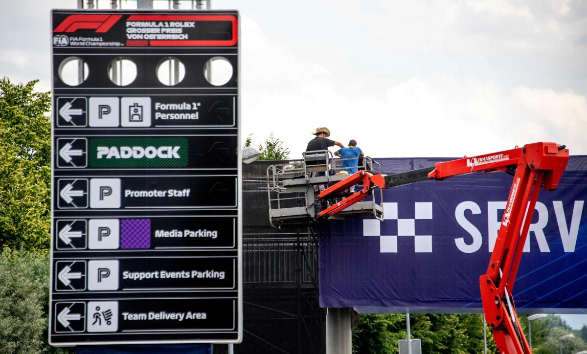 There will be no fans when the Formula One season starts at the Spielberg track in Austria, above, but political statements would be aplenty instead. (AFP)