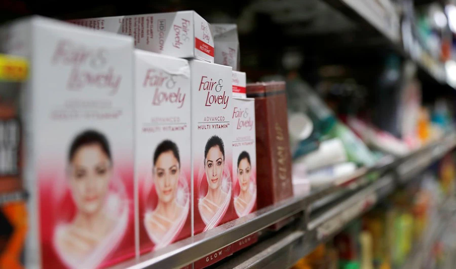 Fair & Lovely skin lightening cosmetics are seen on the shelf of a consumer store in New Delhi, India, June 25, 2020. On June 25, Hindustan Unilever announced it would drop the word "fair" from its flagship product. (REUTERS)