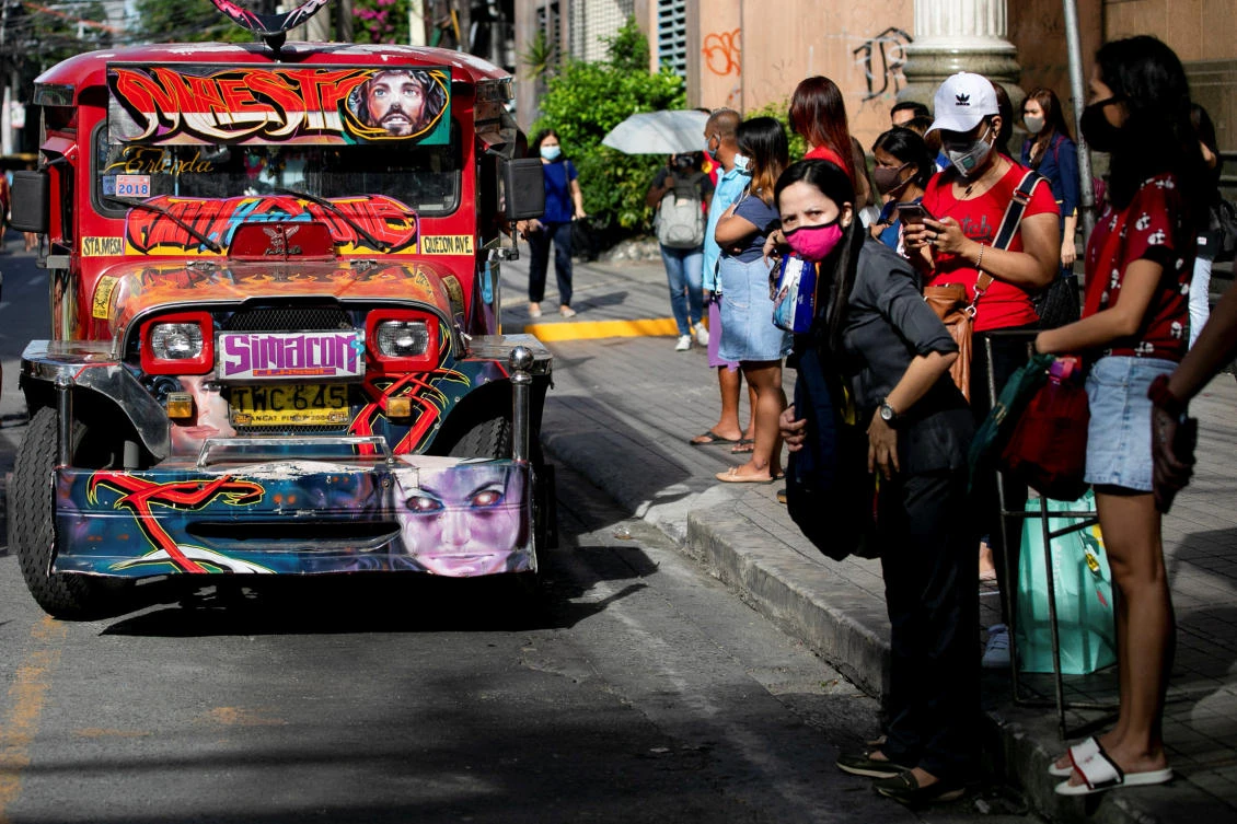 The first jeepneys were surplus army jeeps left behind by the US military after World War Two. (Reuters)