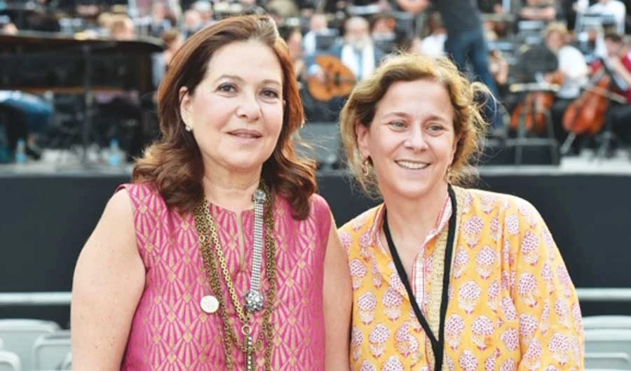 Nayla de Freige, president of Baalbeck festival, left, is seen with festival executive committee member Joumana Atallah. (Photo/Supplied)