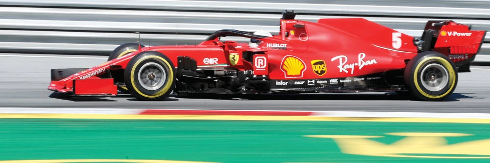 Ferrari driver Sebastian Vettel of Germany during the Austrian Formula One Grand Prix at the Red Bull Ring racetrack in Spielberg, Austria, on Sunday. (AP)